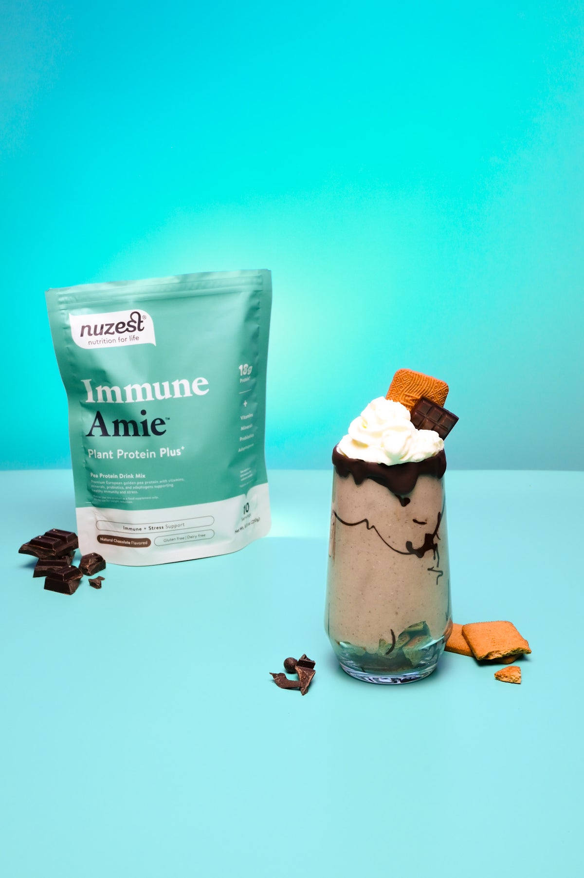 Chocolate Hazelnut Cookie Crumble Milkshake - Nuzest UK