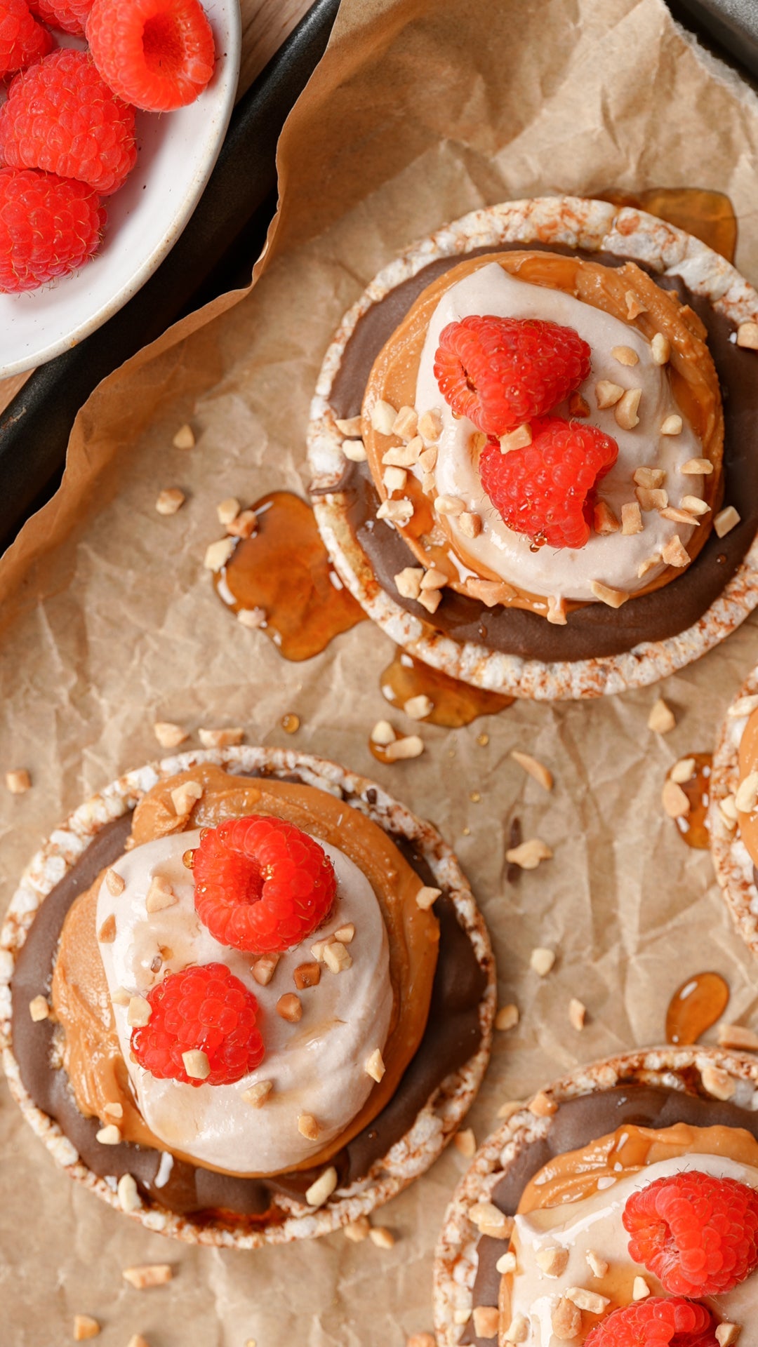 Double Choc Raspberry Rice Cakes - Nuzest UK