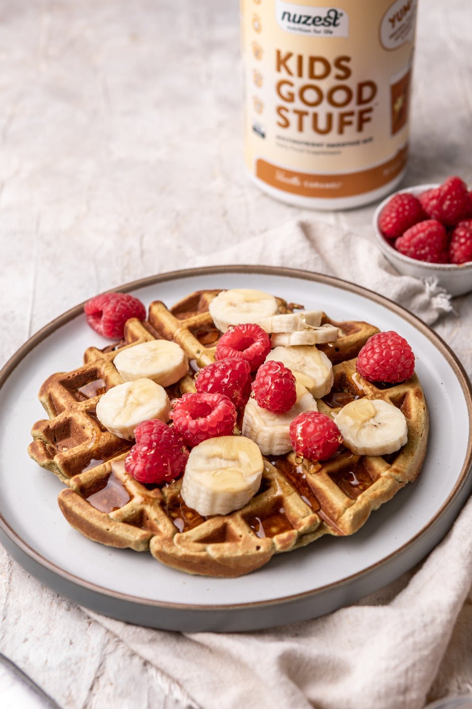 Vanilla Caramel Breakfast Waffles - Nuzest UK