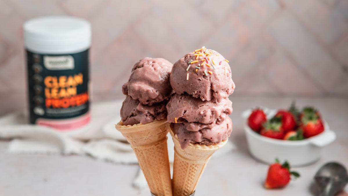 Strawberry Peanut Butter Protein Ice Cream - Nuzest UK